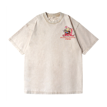 TM Sunflower Octopus Tokyo Japan Vintage Wash Japanese Design Back Art T-Shirt