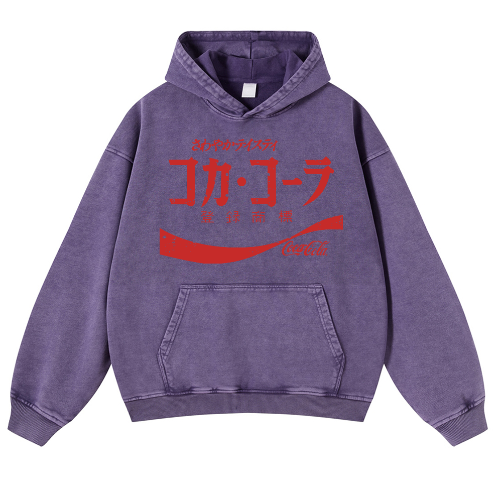 Coca Cola Vintage Washed Thick Cotton Hoodie