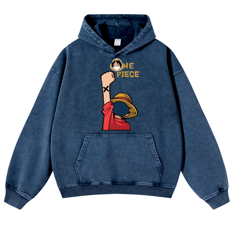 OP Vintage Washed Thick Cotton Hoodie