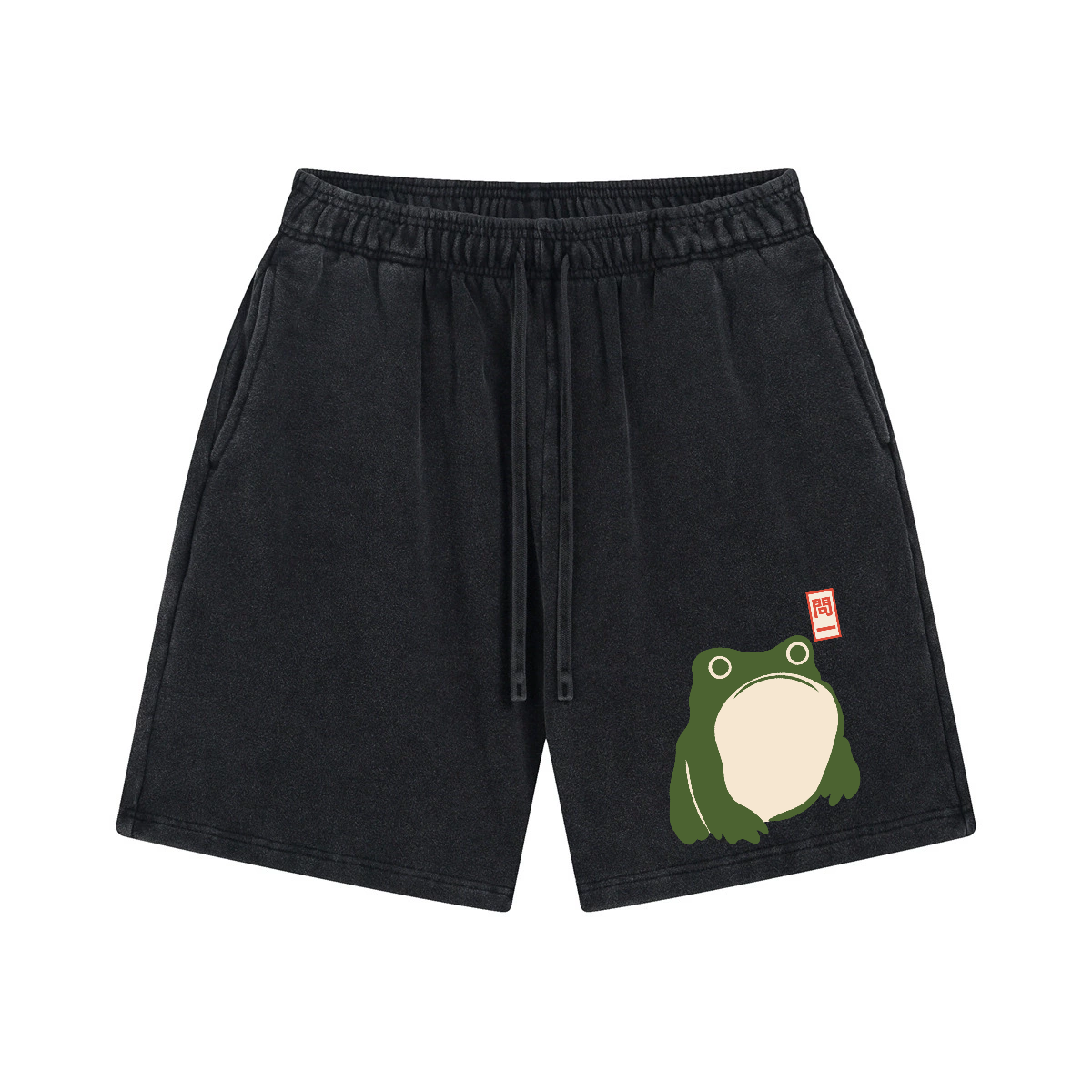 Matsumoto Hoji Frog Vintage Washed Cotton Shorts