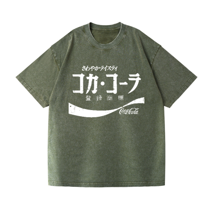 Coca Cola Vintage Wash Japanese Design T-Shirt