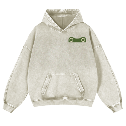 Matsumoto Hoji Frog Vintage Washed Cotton Back Art Hoodie