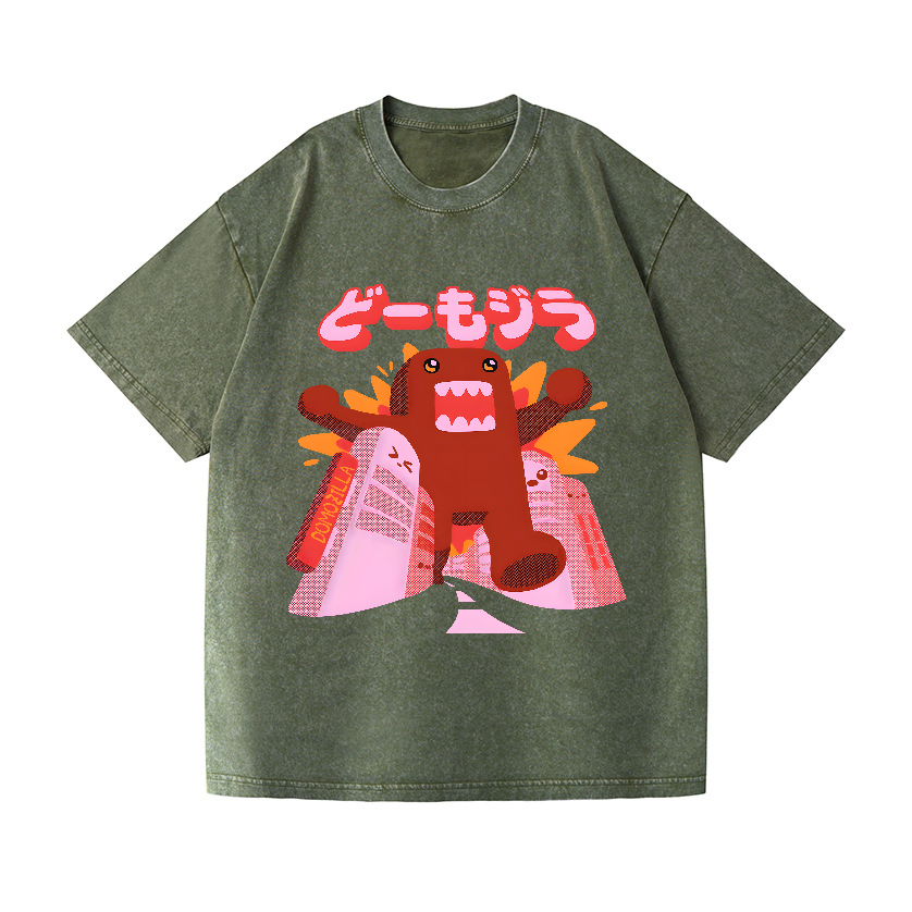 Domozilla Domo Kun Kaiju Vintage Wash Japanese Design T-Shirt