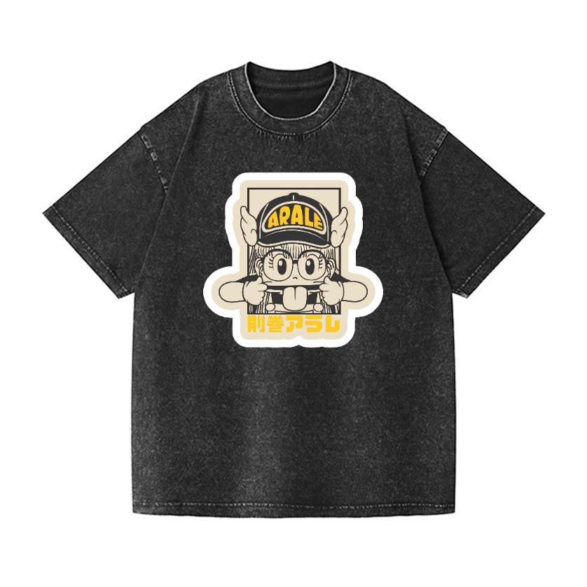 Arale Vintage Wash Japanese Design T-Shirt