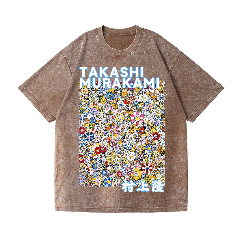 Flower TM Vintage Wash Japanese Design T-Shirt