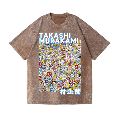 Flower TM Vintage Wash Japanese Design T-Shirt