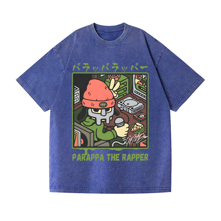 PaRappa the Rapper Vintage Wash Japanese Design T-Shirt