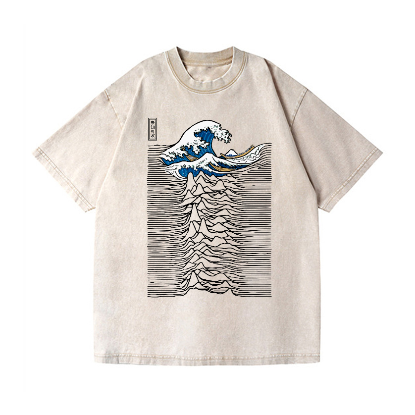 The Wave Vintage Wash Japanese Design T-Shirt