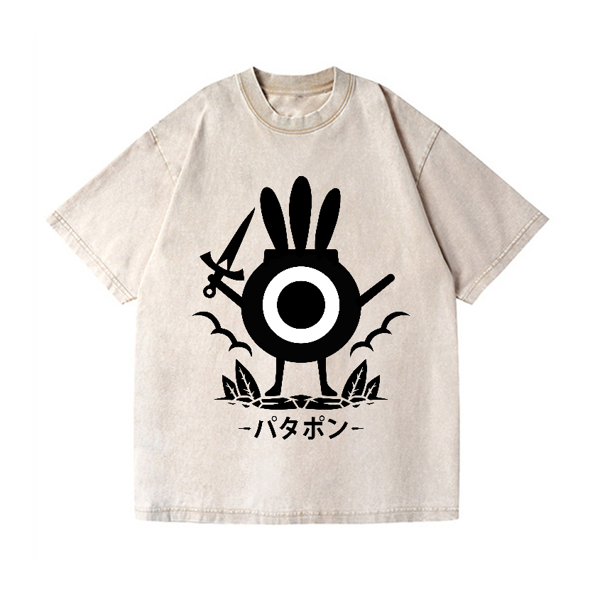 Patapon Vintage Wash Japanese Design T-Shirt