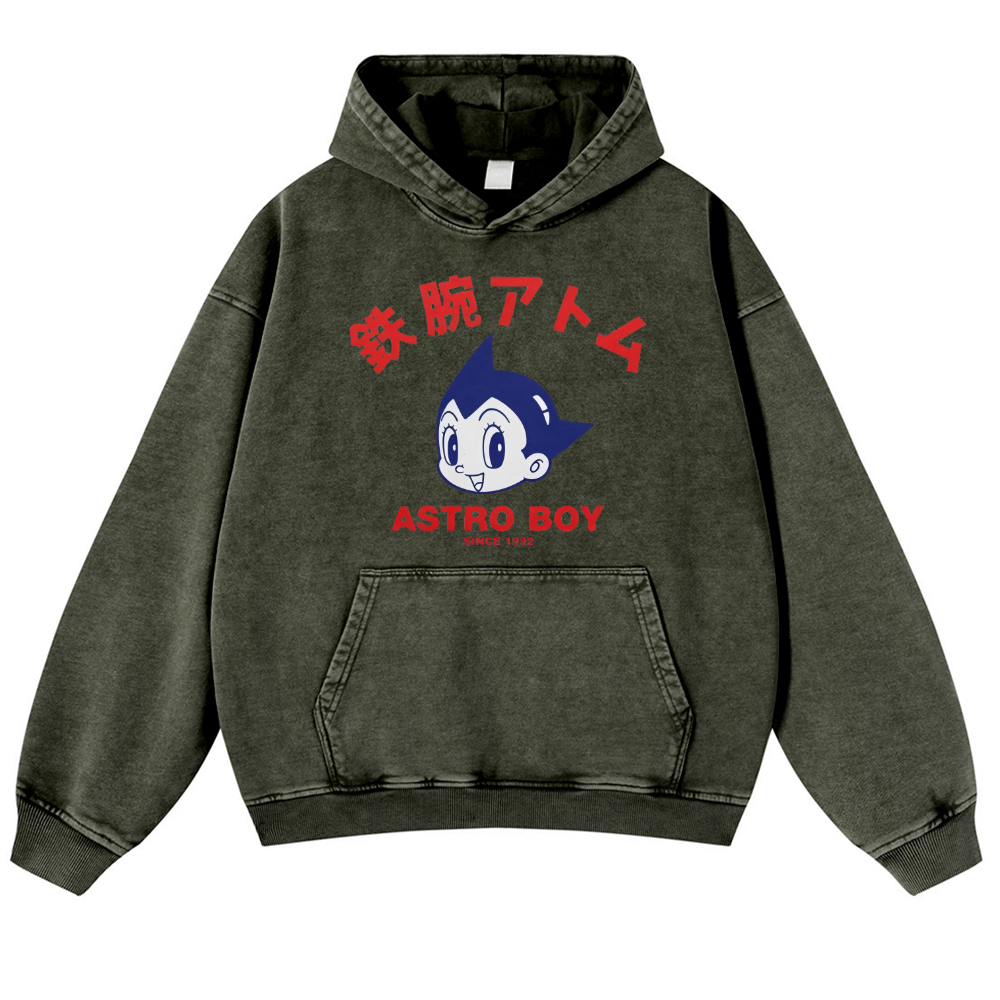 Astro Boy Vintage Washed Thick Cotton Hoodie