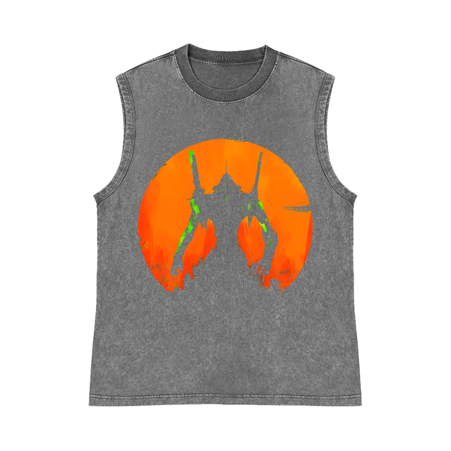 Evangelion Pure Cotton Wash-Dyed Sleeveless Tank Top