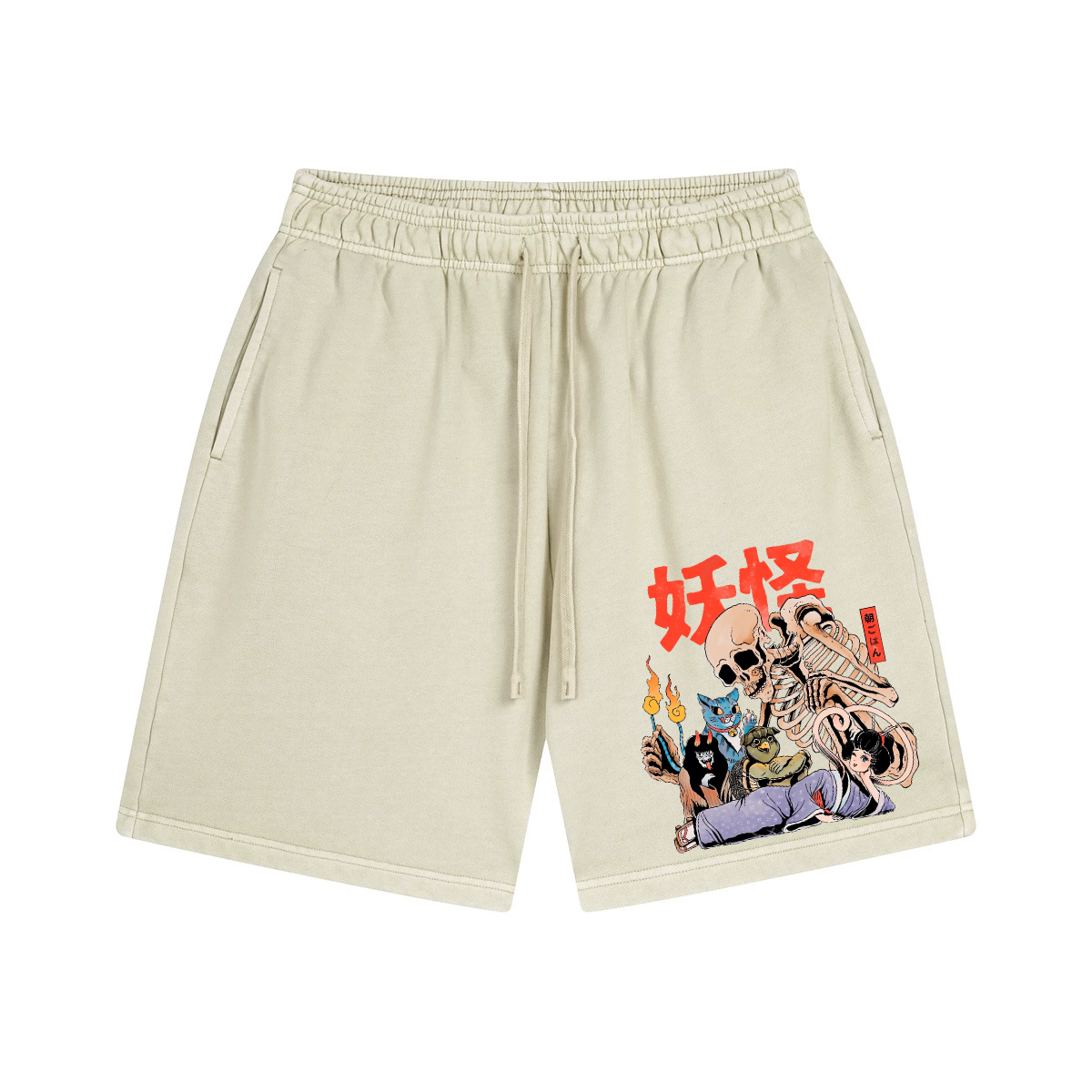 Utagawa Kuniyoshi Yokai Vintage Pure Thick Cotton Shorts