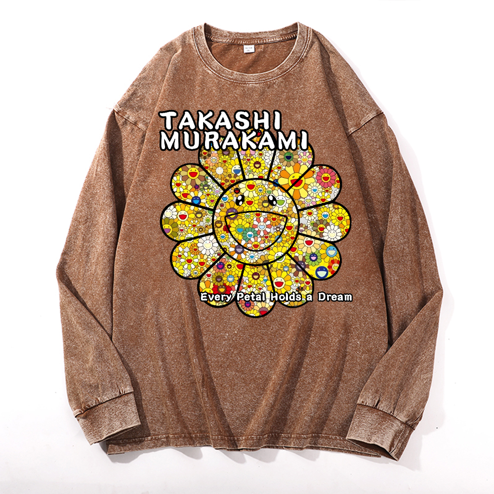 Sunflower TM Vintage Cotton Wash Crewneck Sweatshirt