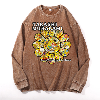 Sunflower TM Vintage Cotton Wash Crewneck Sweatshirt