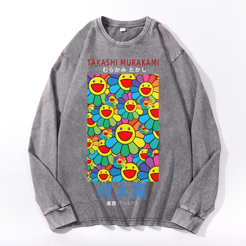 Sunflower TM Vintage Cotton Wash Crewneck Sweatshirt