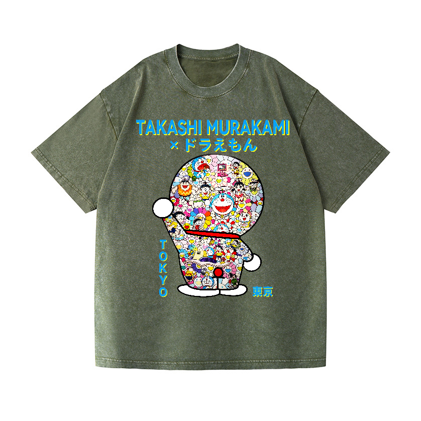 Japan Doraemon TM Vintage Wash Japanese Design T-Shirt