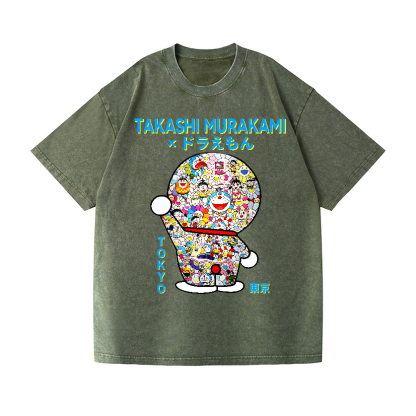 Japan Doraemon TM Vintage Wash Japanese Design T-Shirt