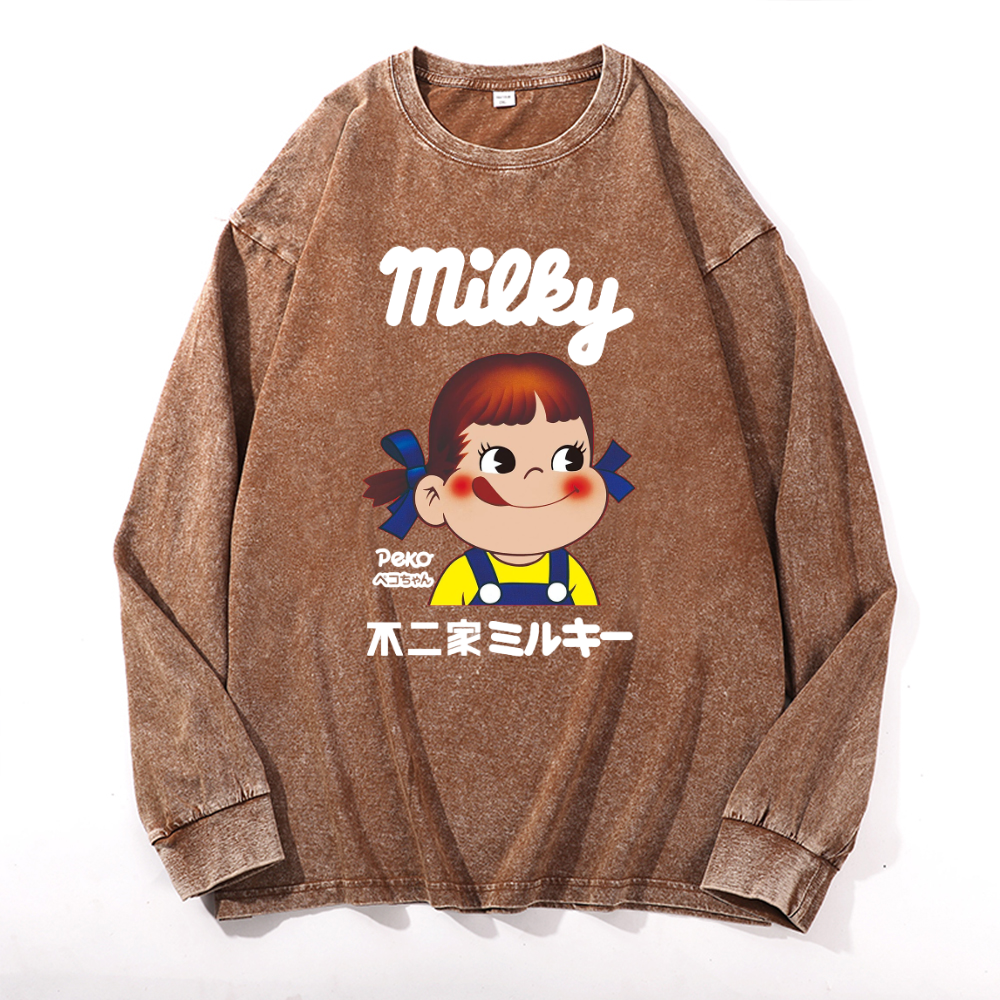 Fujiya Vintage Cotton Wash Crewneck Sweatshirt