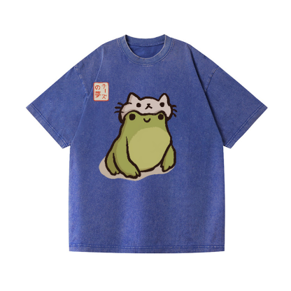 Matsumoto Hoji Frog Vintage Wash Japanese Design T-Shirt