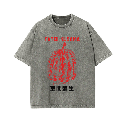 Yayoi Kusama Pumpkin Vintage Wash Japanese Design T-Shirt