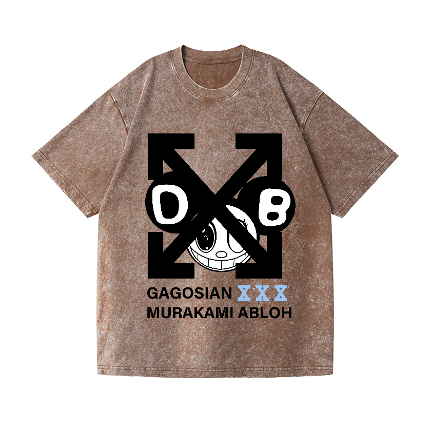 TM Abloh Vintage Wash Japanese Design T-Shirt