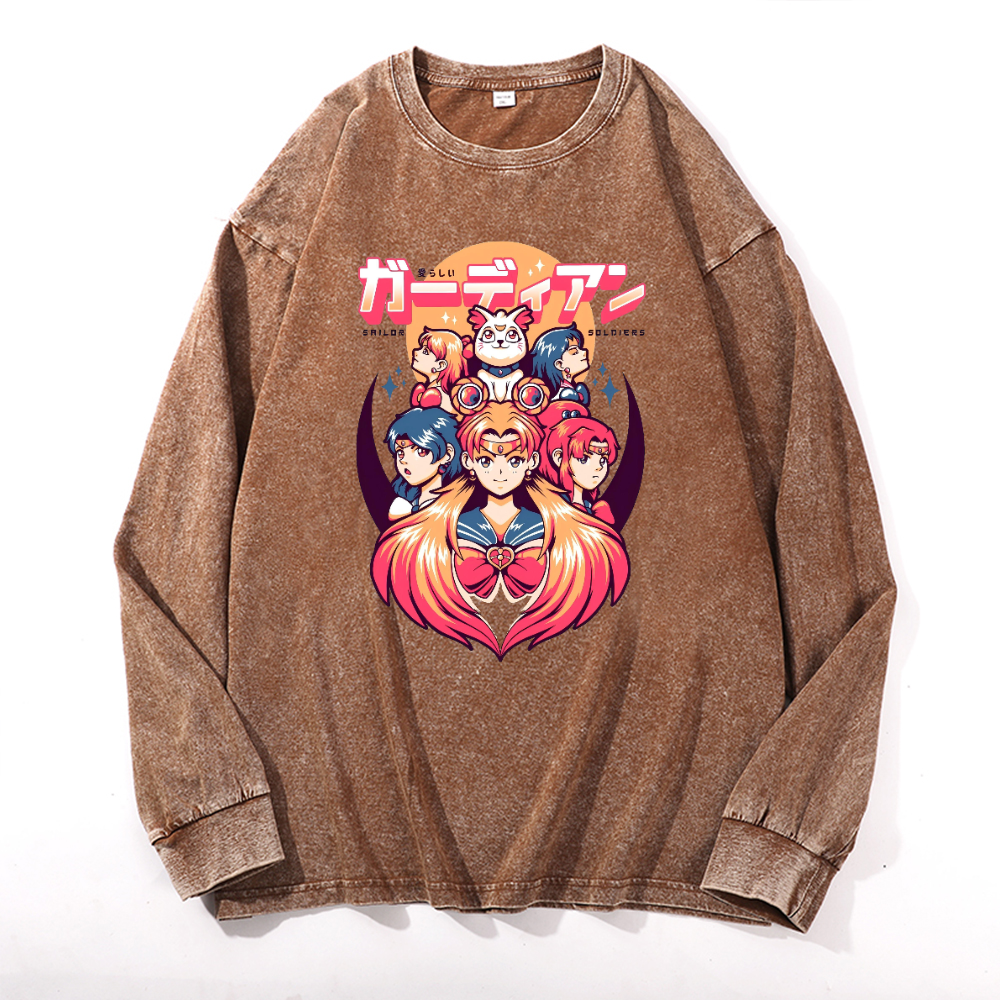 Sailor Moon Vintage Cotton Wash Crewneck Sweatshirt