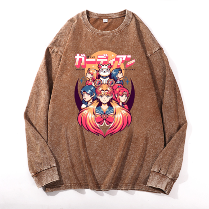 Sailor Moon Vintage Cotton Wash Crewneck Sweatshirt