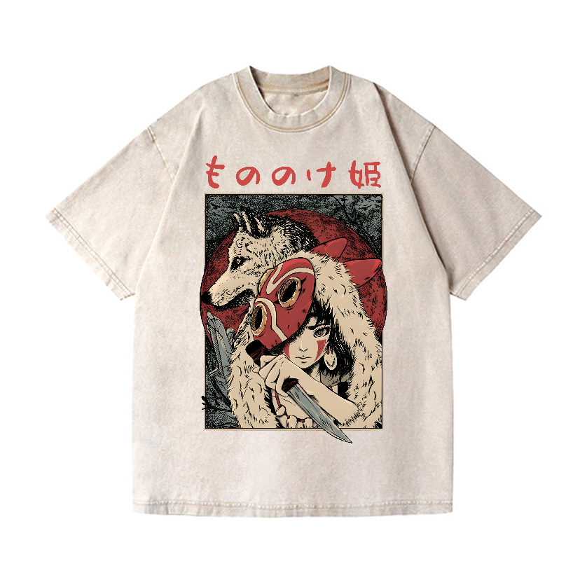 Princess Mononoke Ghibli Vintage Wash Japanese Design T-Shirt