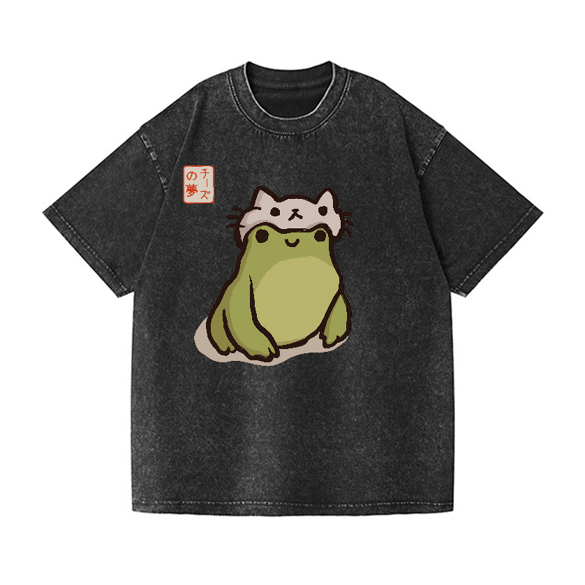 Matsumoto Hoji Frog Vintage Wash Japanese Design T-Shirt