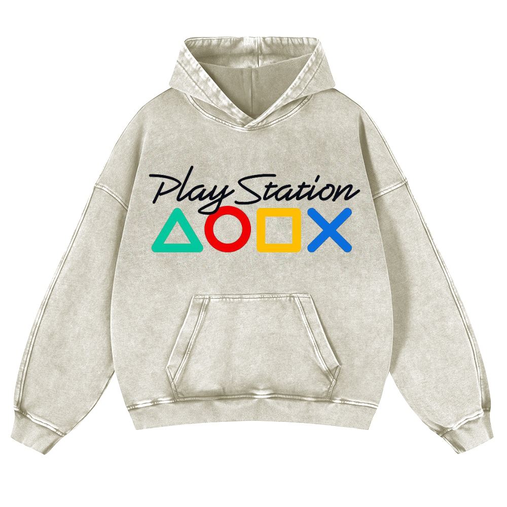 PS Vintage Washed Thick Cotton Hoodie