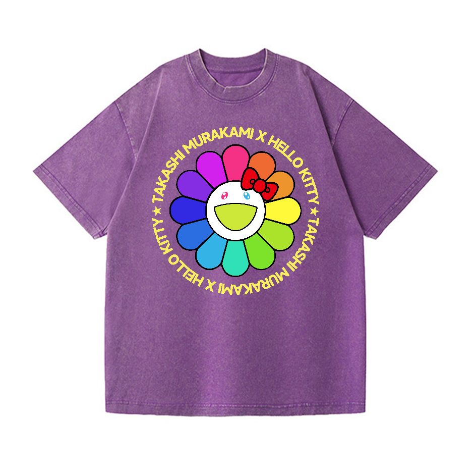 Japan Sunflower TM Vintage Wash Japanese Design T-Shirt