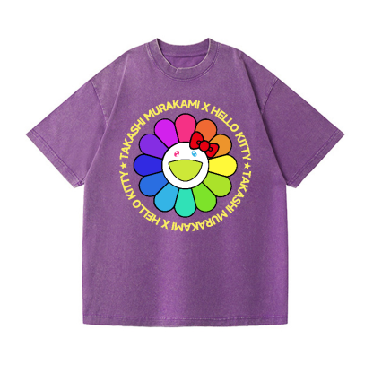 Japan Sunflower TM Vintage Wash Japanese Design T-Shirt