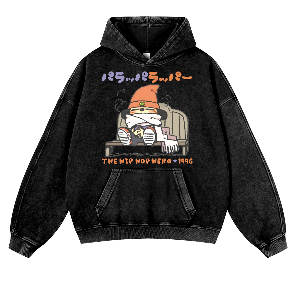 PaRappa the Rapper Vintage Washed Thick Cotton Hoodie