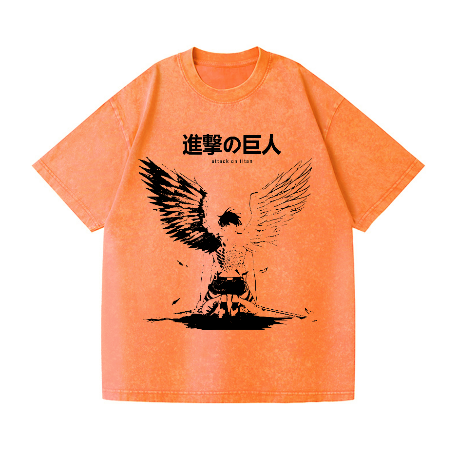 AOT Vintage Wash Japanese Design T-Shirt