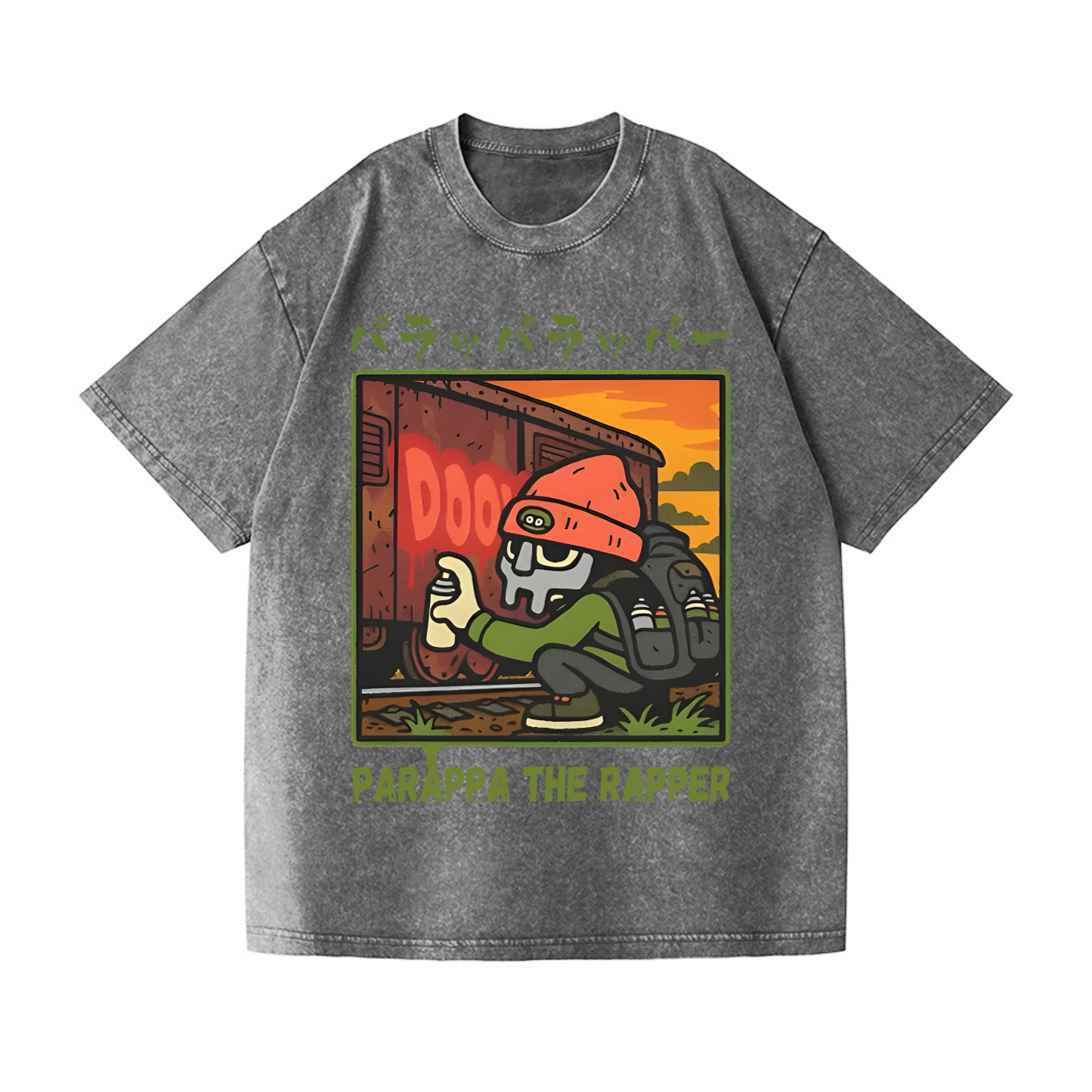 PaRappa the Rapper MF Doom Vintage Wash Japanese Design T-Shirt