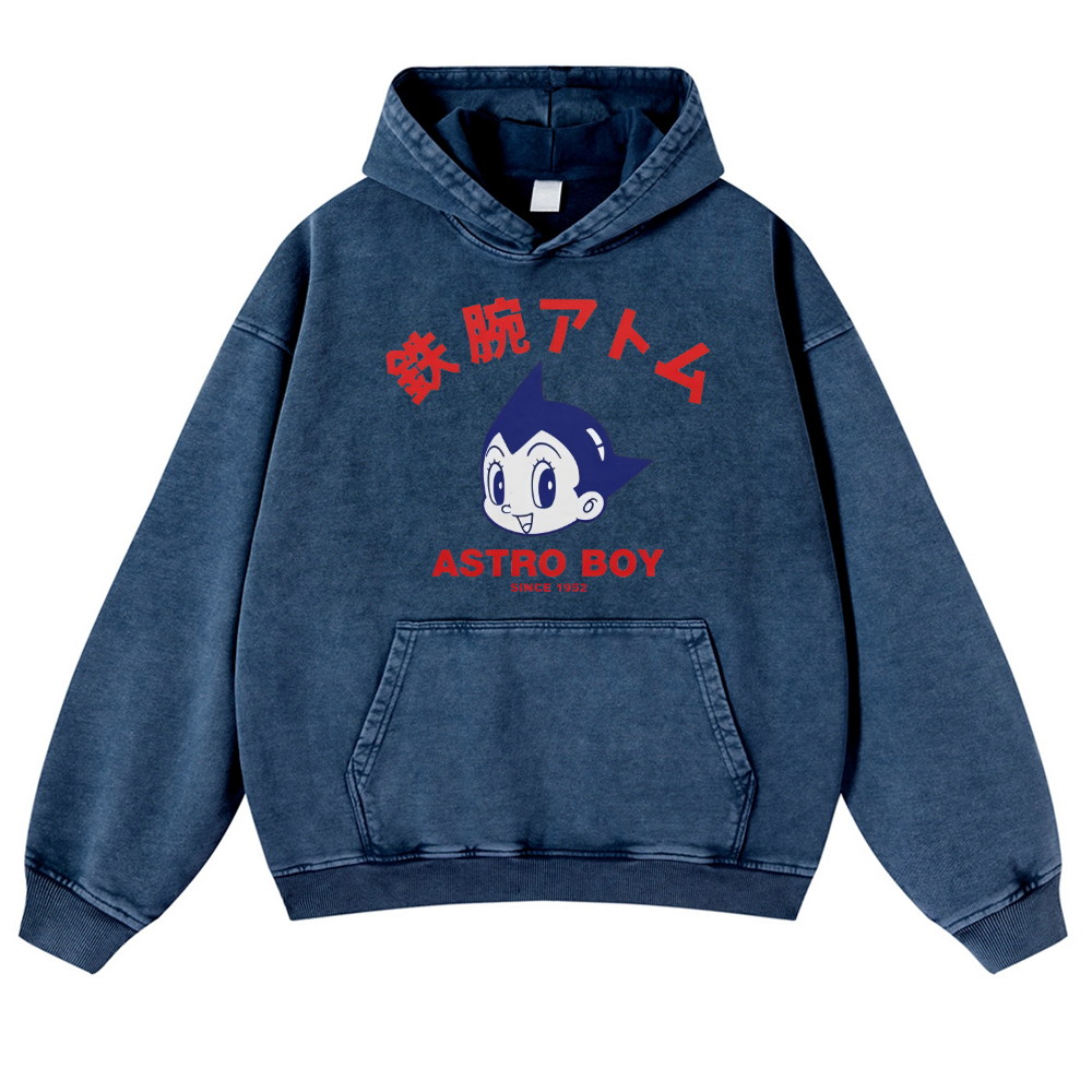 Astro Boy Vintage Washed Thick Cotton Hoodie