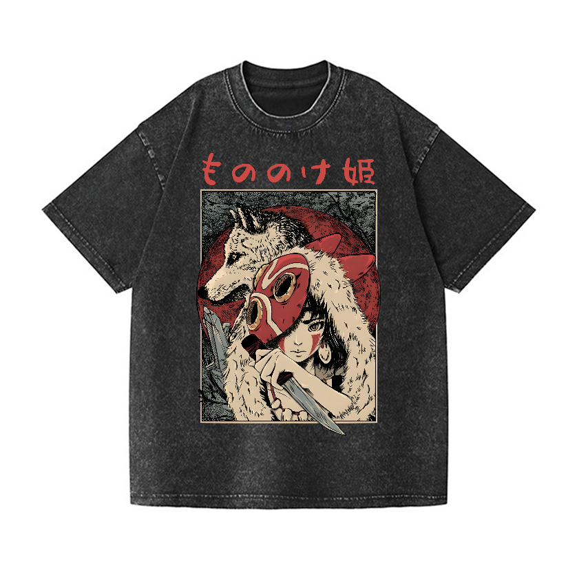 Princess Mononoke Ghibli Vintage Wash Japanese Design T-Shirt