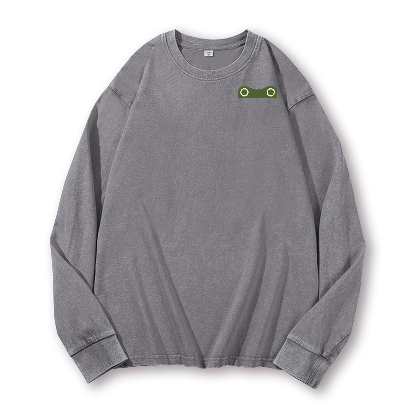 Matsumoto Hoji Frog Vintage Washed Cotton Back Art Long-sleeve T-shirt