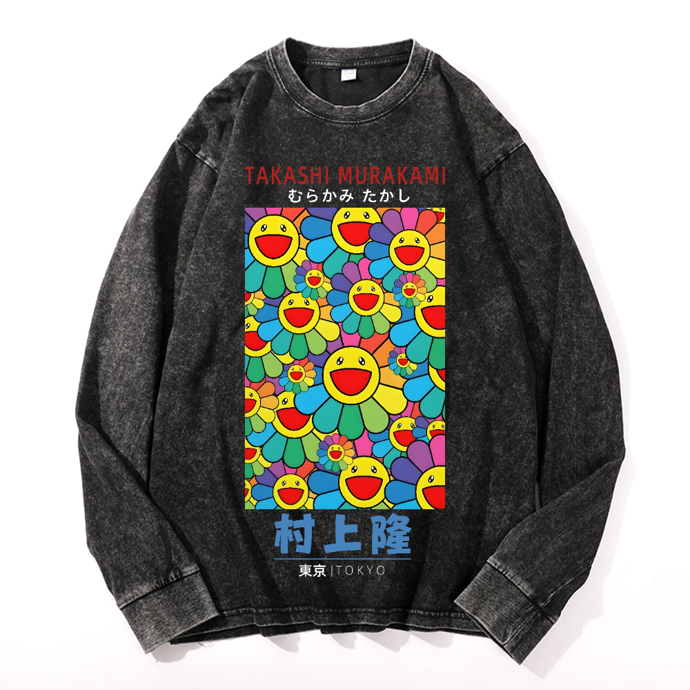 Sunflower TM Vintage Cotton Wash Crewneck Sweatshirt