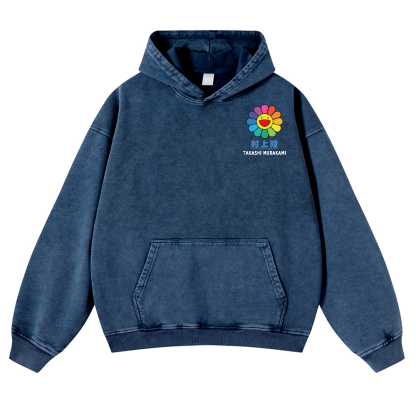 TM Sunflower Vintage Washed Cotton Back Art Hoodie