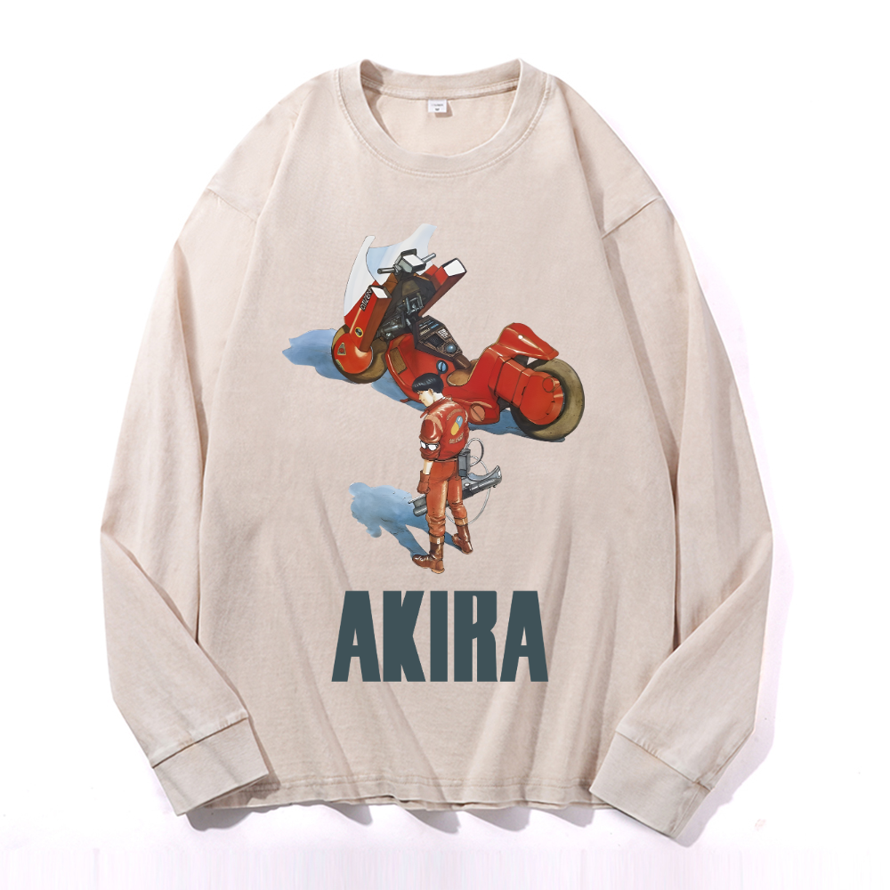 Akira Vintage Cotton Wash Crewneck Sweatshirt