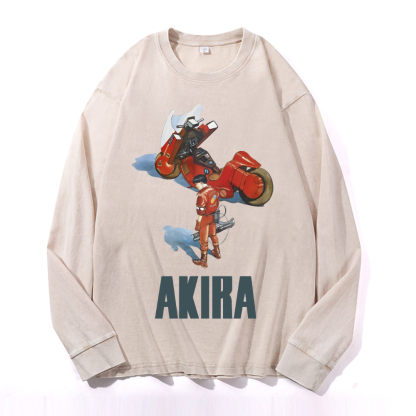 Akira Vintage Cotton Wash Crewneck Sweatshirt