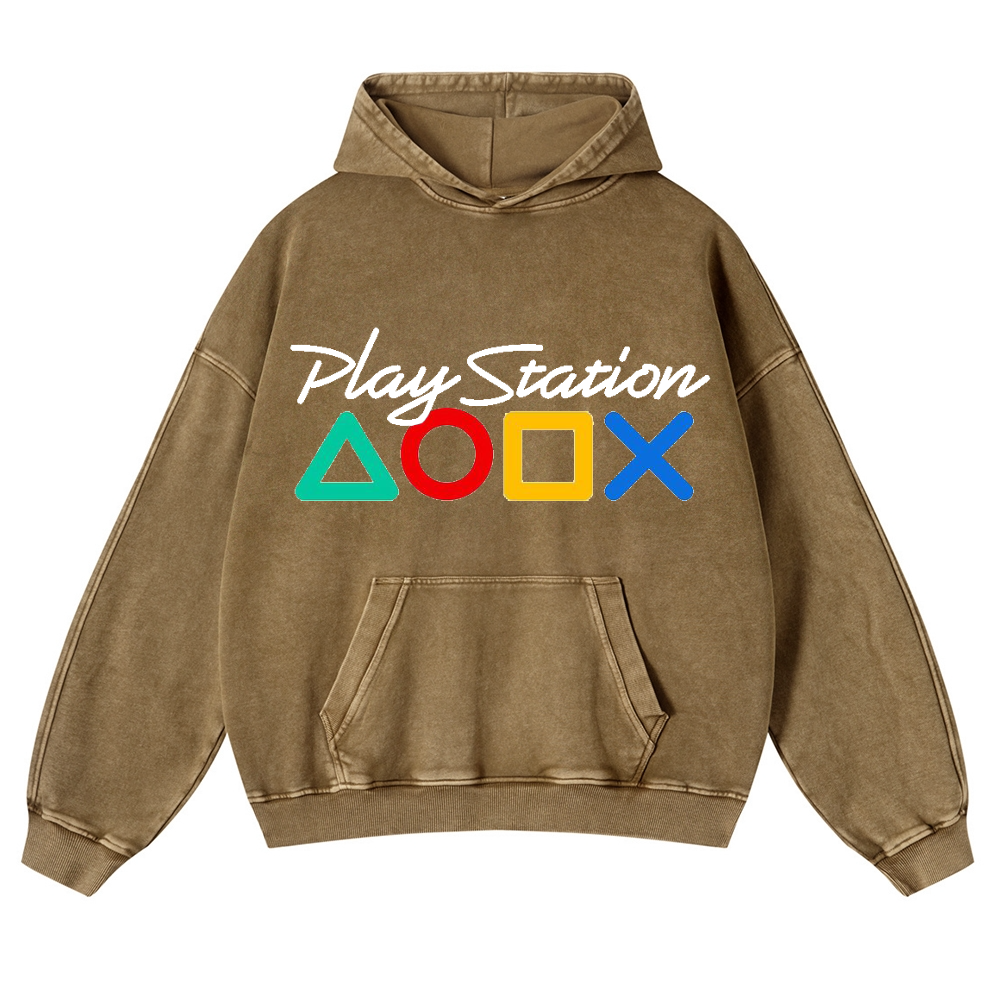 PS Vintage Washed Thick Cotton Hoodie