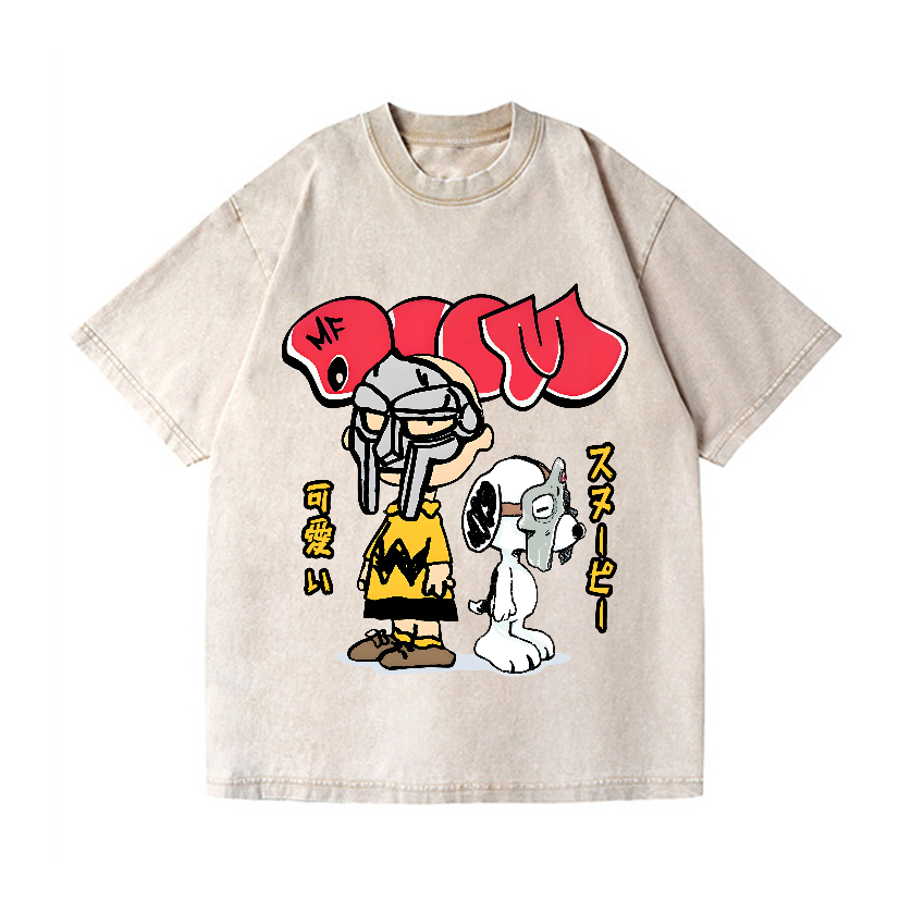 Snoopy MF Doom Vintage Wash Japanese Design T-Shirt