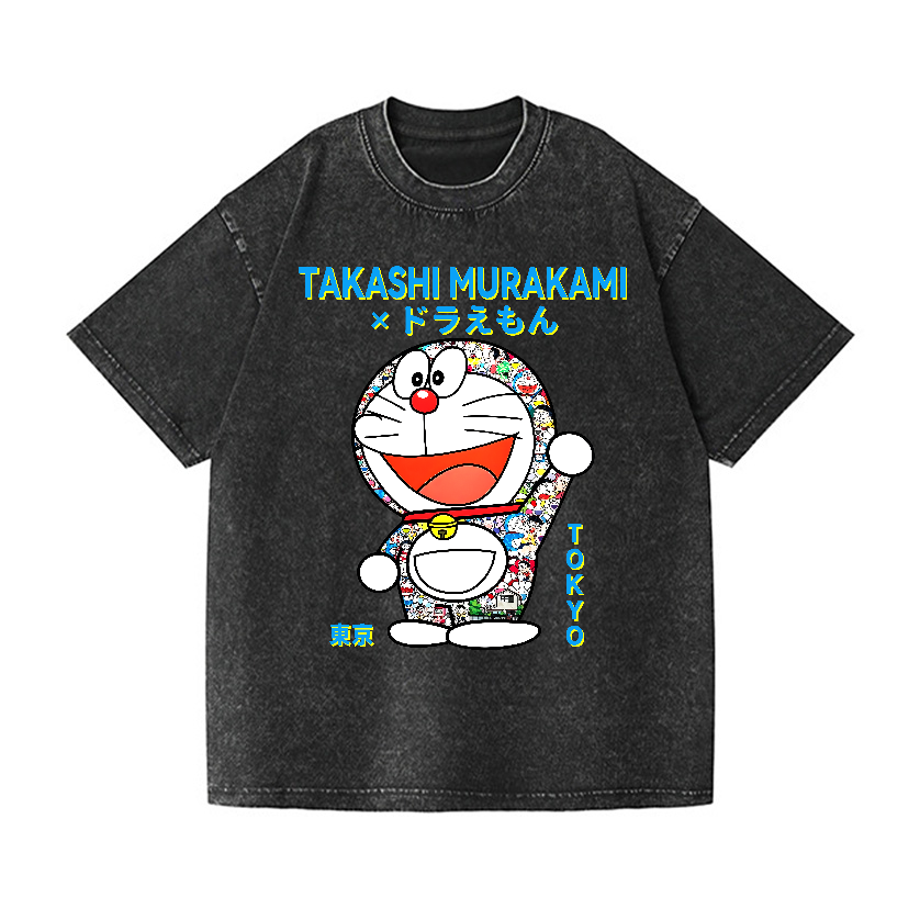 Japan Doraemon TM Vintage Wash Japanese Design T-Shirt