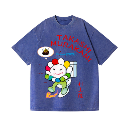 Flower TM Vintage Wash Japanese Design T-Shirt