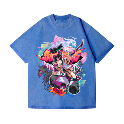 Street Fighter Juri Vintage Wash Japanese Design T-Shirt