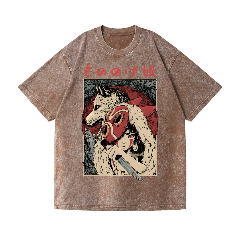 Princess Mononoke Ghibli Vintage Wash Japanese Design T-Shirt