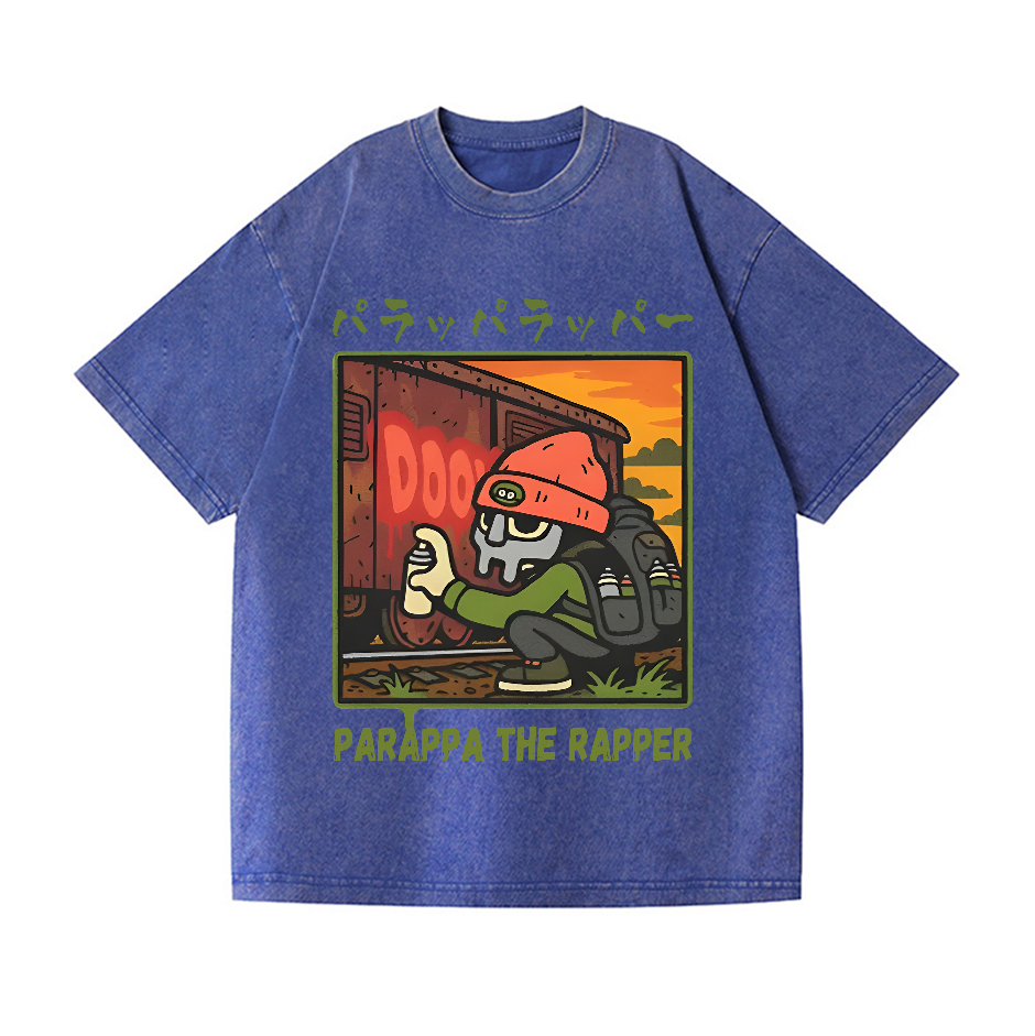 PaRappa the Rapper MF Doom Vintage Wash Japanese Design T-Shirt