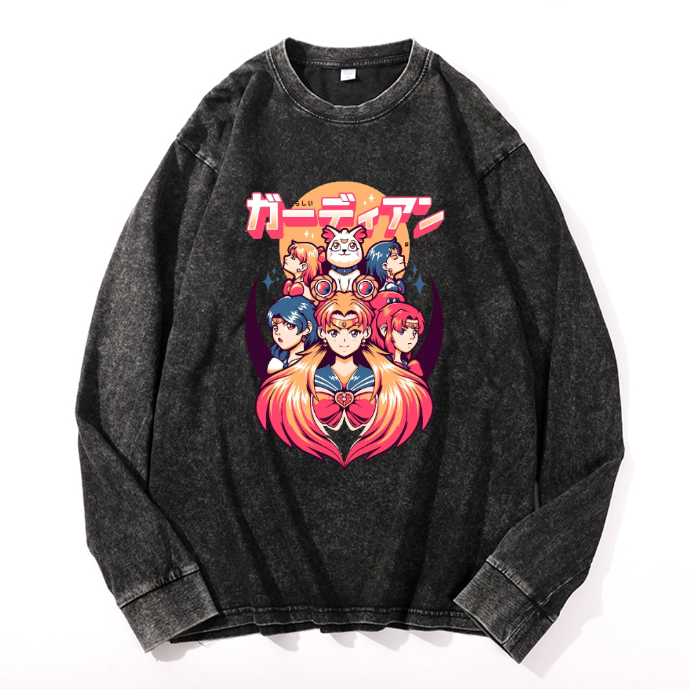 Sailor Moon Vintage Cotton Wash Crewneck Sweatshirt